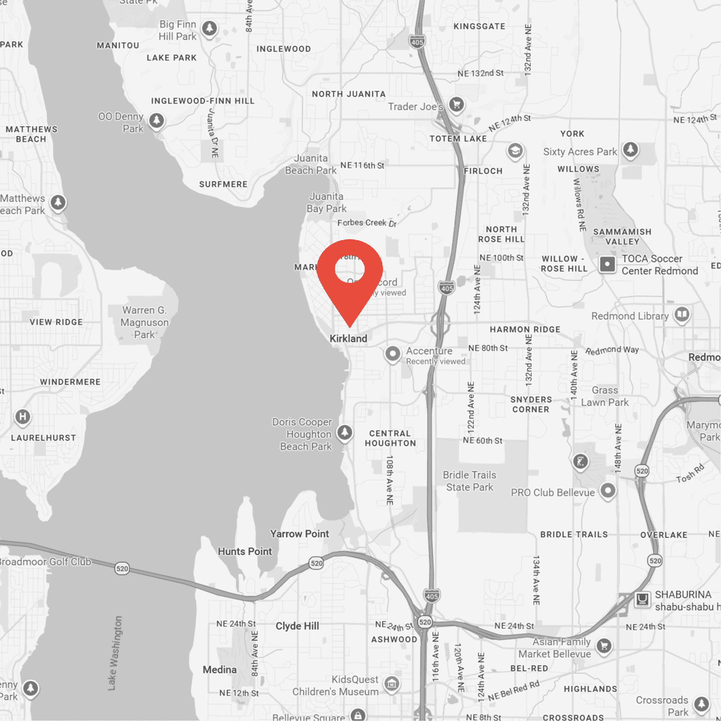 Kirkland map